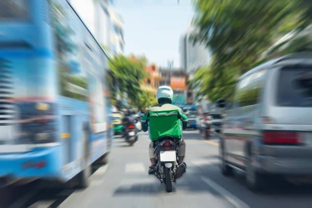 Medical professional with sample collection vehicle